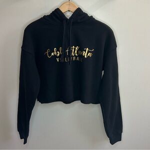 Bella Canvas Crop Hoodie black Size S